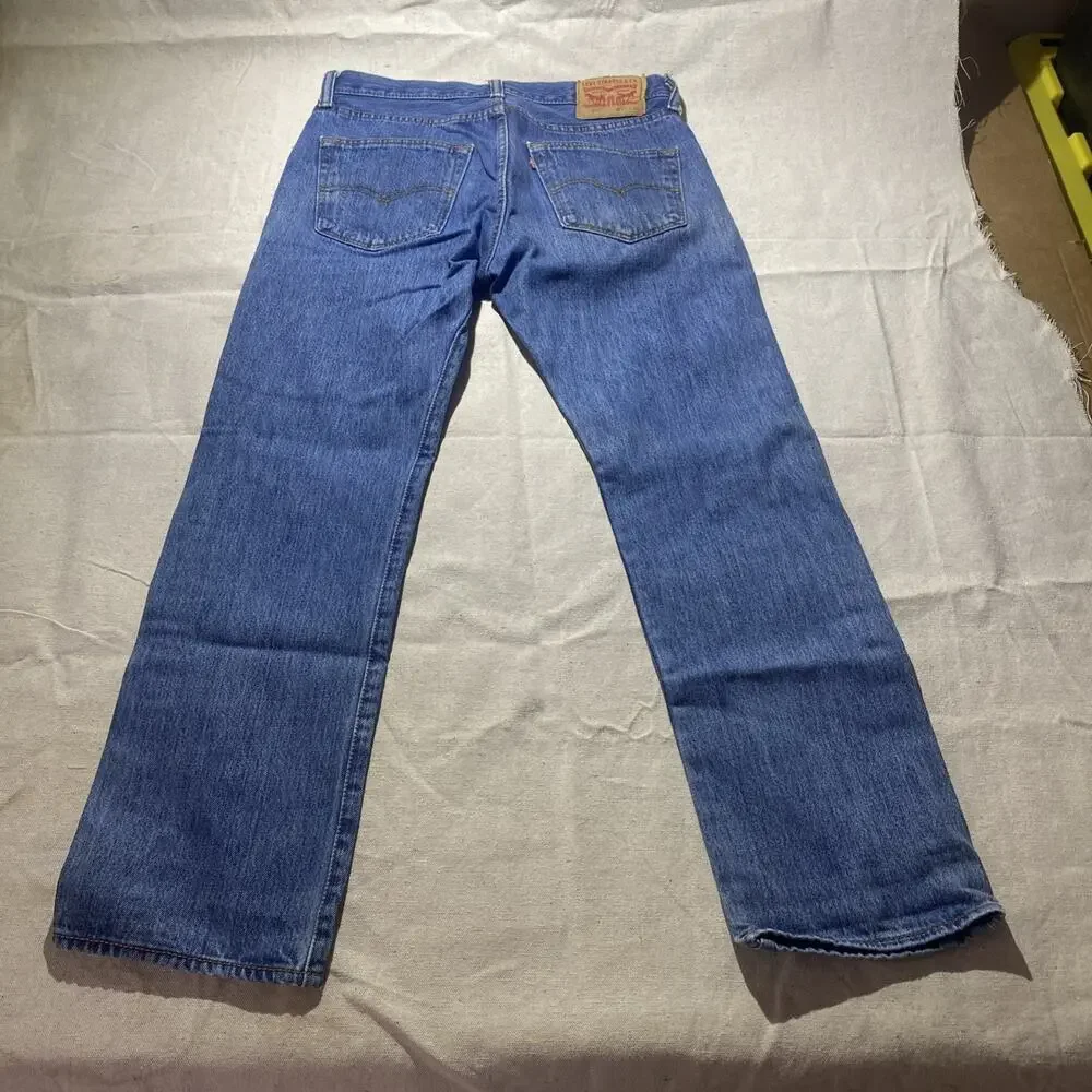Vintage Levi's 501 Jeans Mens 32x30 Blue Denim 90s Made in USA Button Fly